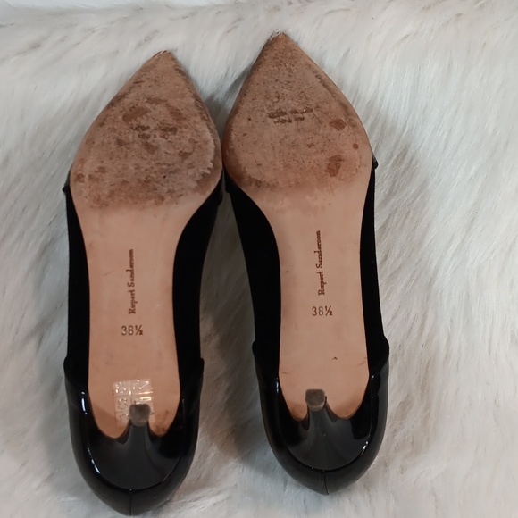 Rupert Sanderson  Designer Black Patent Leather Pumps Sz 38.5/ 8 main image 1